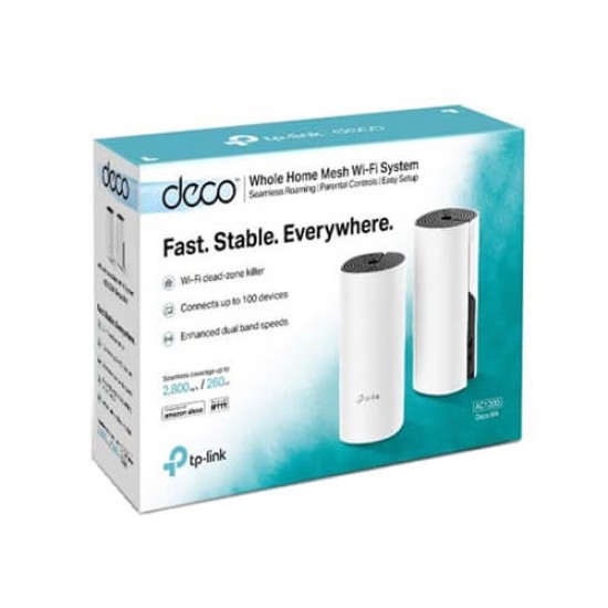 TP-Link Deco M4 2-Pack 1200Mbps Whole Home Mesh Wi-Fi System Router
